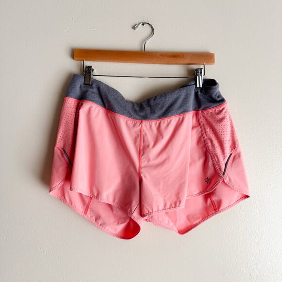 Athleta Coral + Grey Track This Perforated Lined Shorts - Large - Picture 7 of 7
